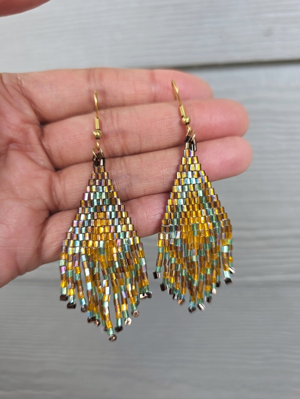 Willow Beaded Earrings Boho Fringe Southwestern Handmade Jewelry